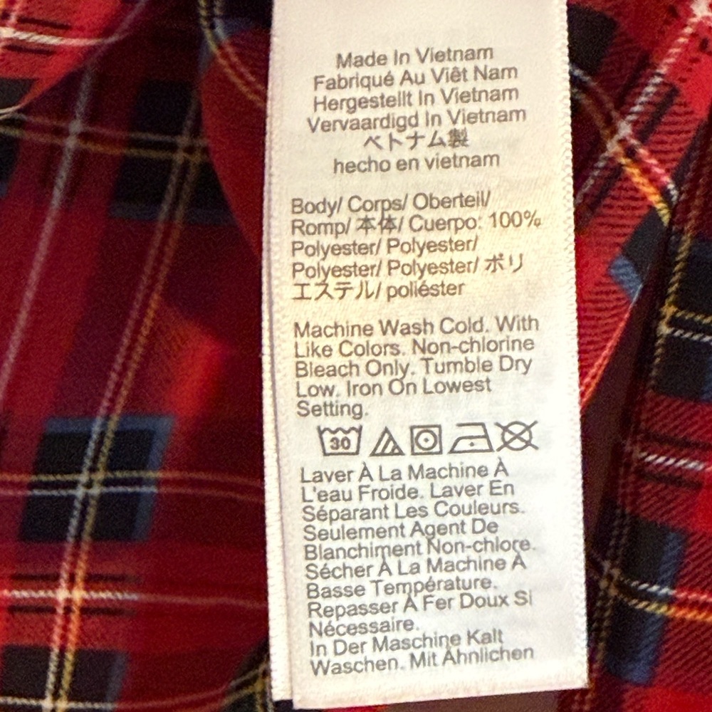 J. Crew Red Plaid Long-Sleeve Blouse - Size S - Picture 5 of 7